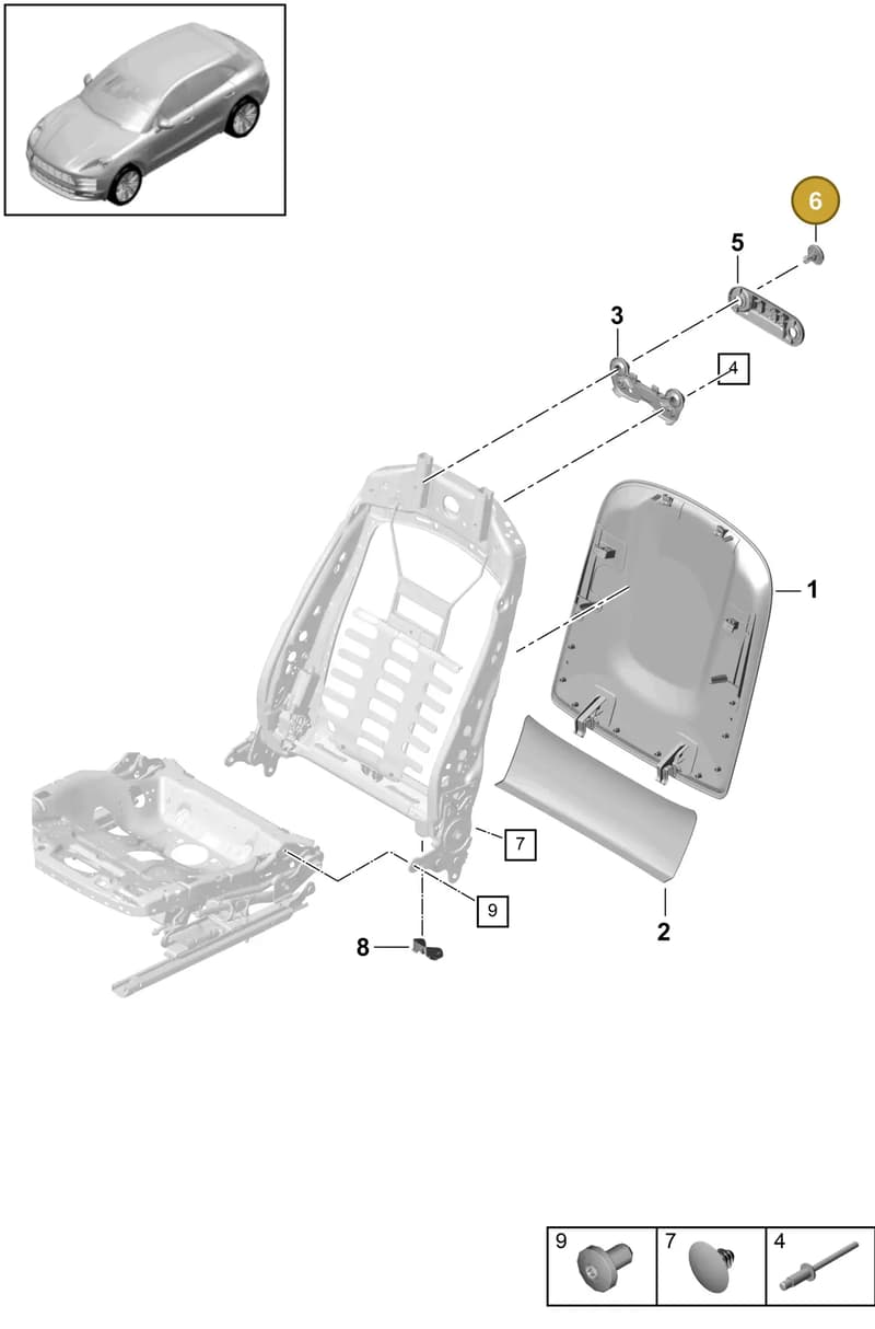95852109000 — Porsche Macan (2018-2022) diagram p52817030, position 6