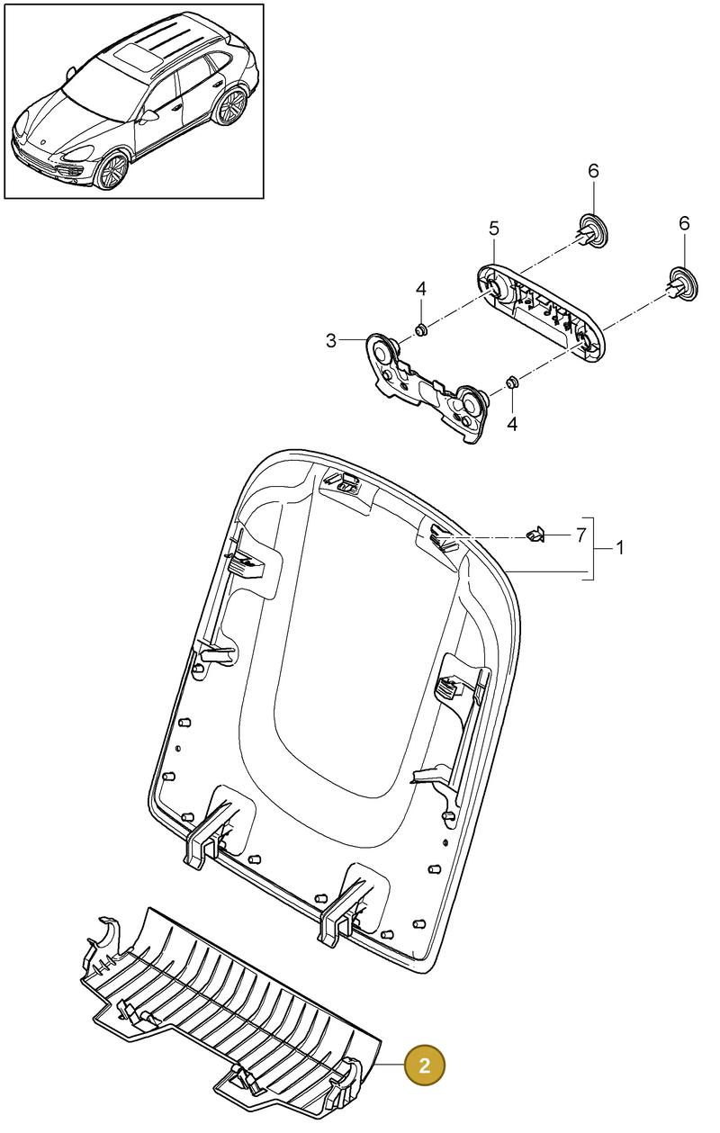 95852109100 — Porsche Cayenne (2010-2018) diagram p37817020, position 2