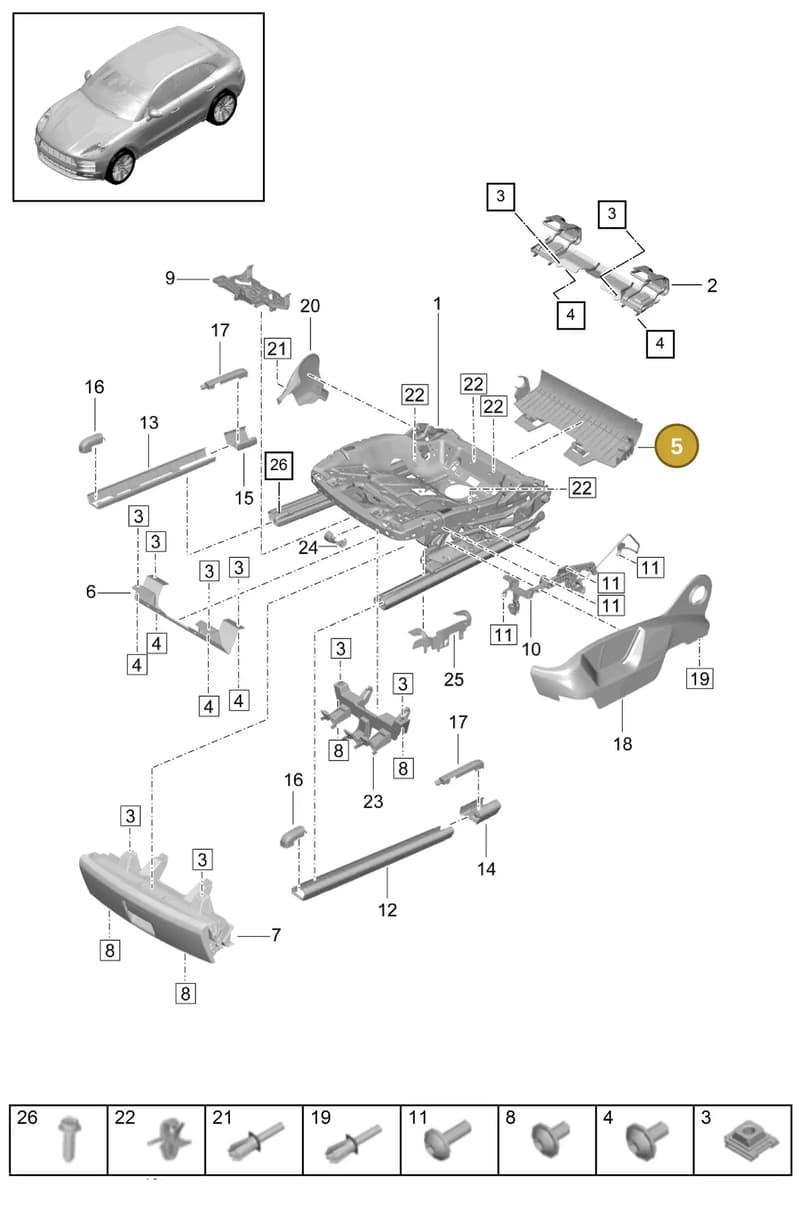 95852109100 — Porsche Macan (2018-2022) diagram p52817120, position 5