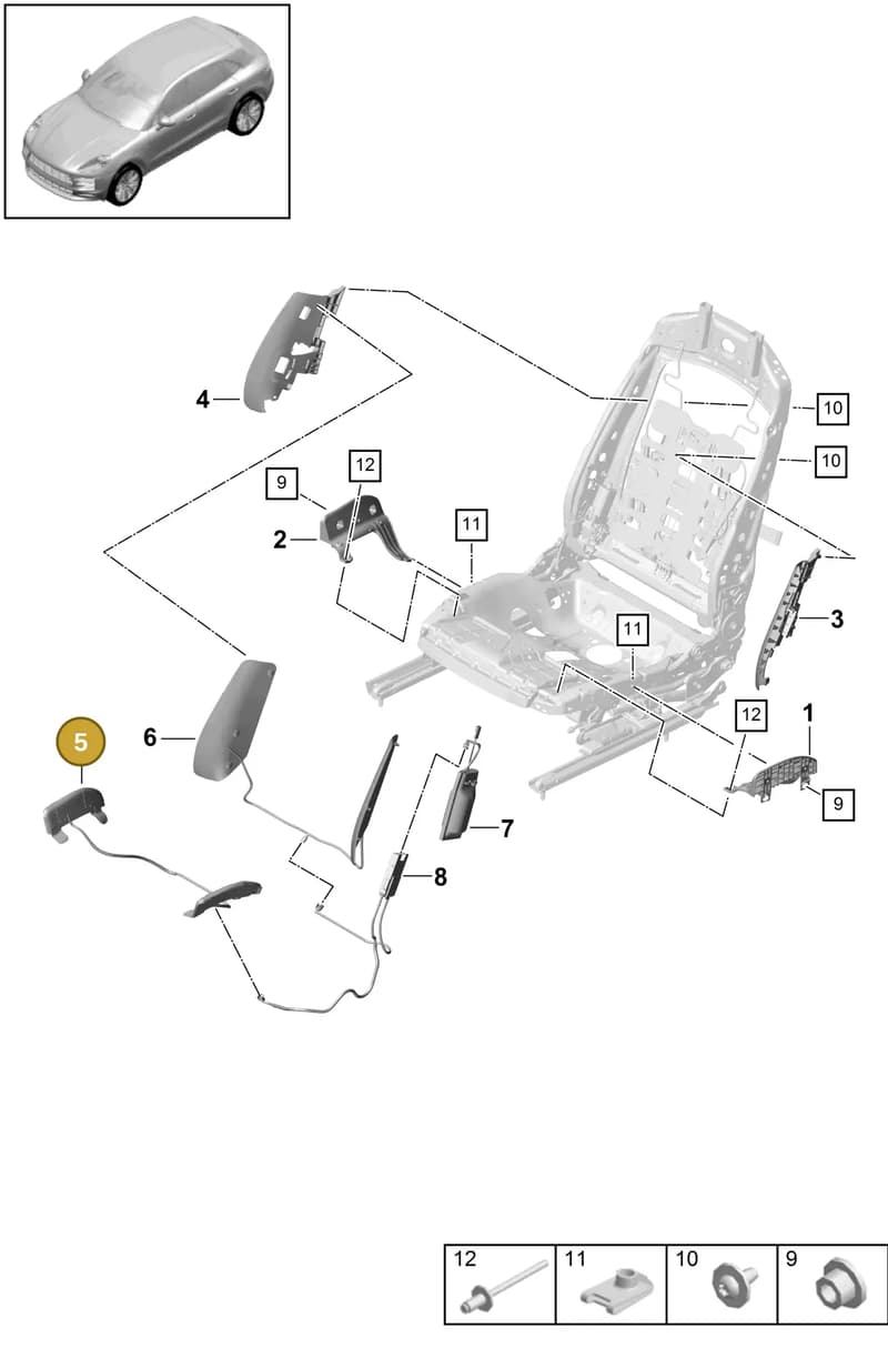 95852135700 — Porsche Macan (2018-2022) diagram p52817620, position 5