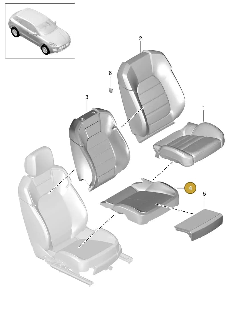 95852138201 — Porsche Macan (2013-2018) diagram p44817010, position 4