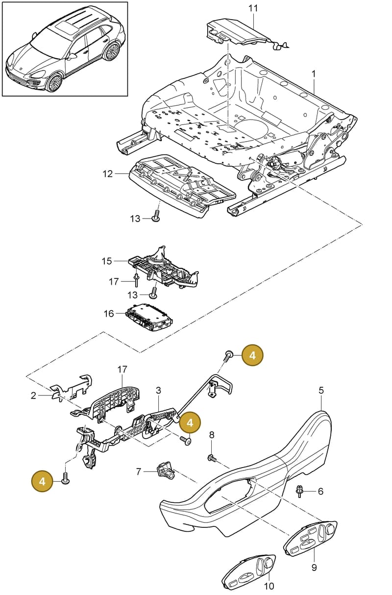 95852144401IVF — Porsche Cayenne (2010-2018) diagram p37817010, position 4