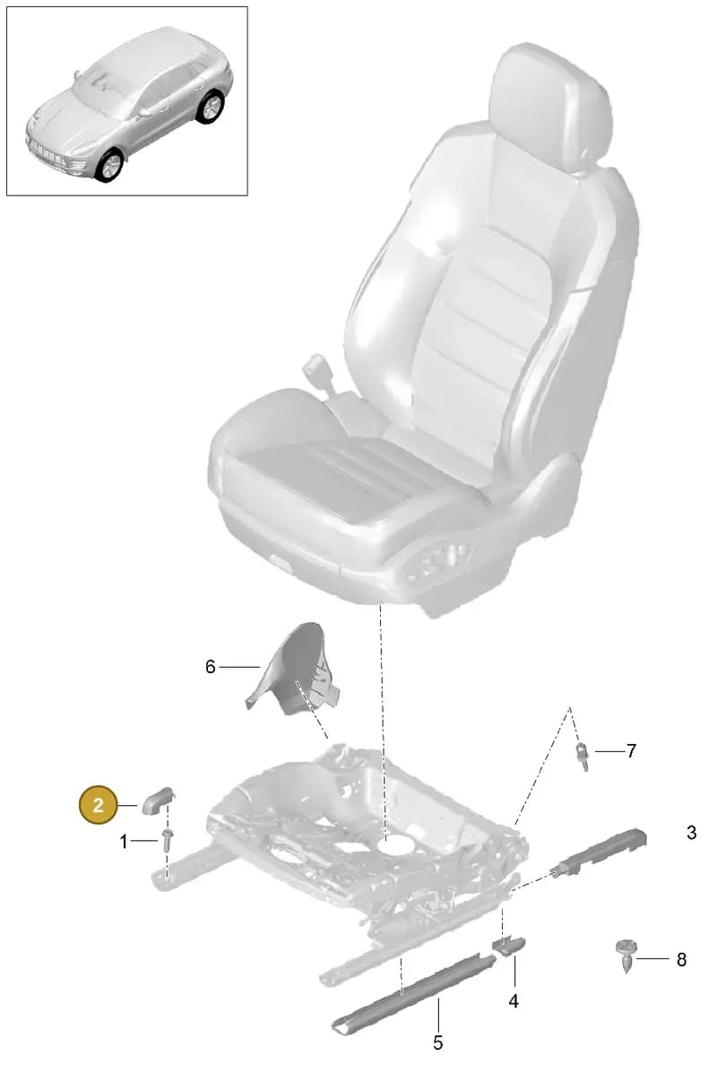 958521465005J0 — Porsche Macan GTS (2013-2018) diagram p44817000, position 2