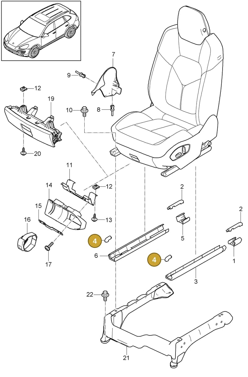 95852146500DE1 — Porsche Cayenne (2010-2018) diagram p37817000, position 4