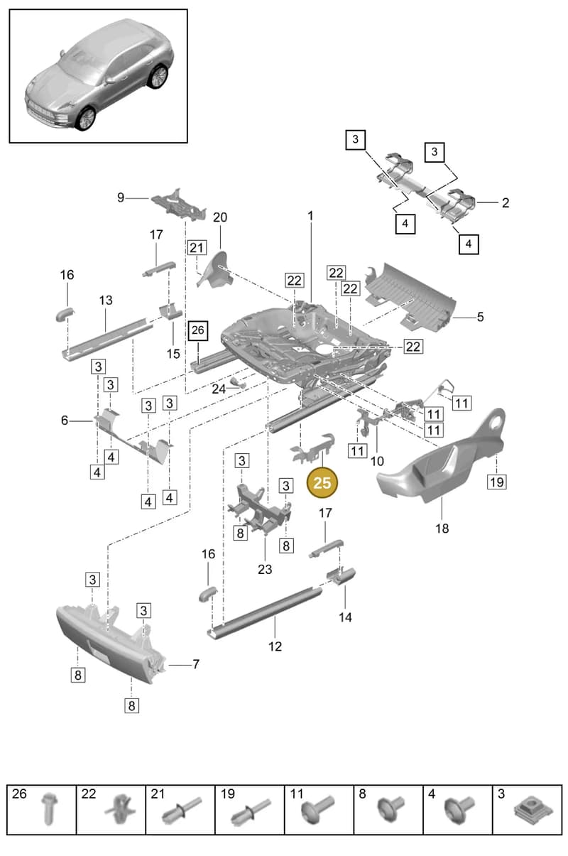 95852154000 — Porsche Macan (2018-2022) diagram p52817110, position 25