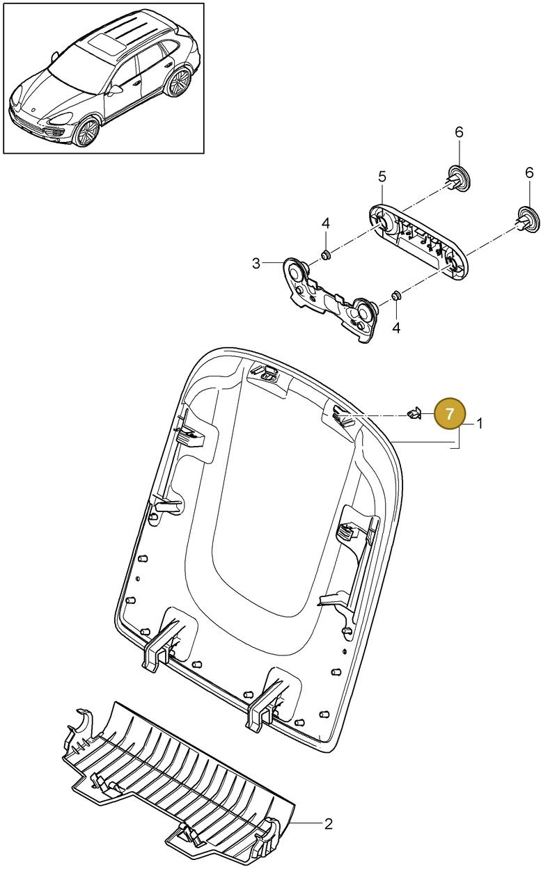 95852154500 — Porsche Cayenne (2010-2018) diagram p37817020, position 7