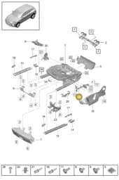 95852155900 Porsche Retaining for Seat Frame Trim