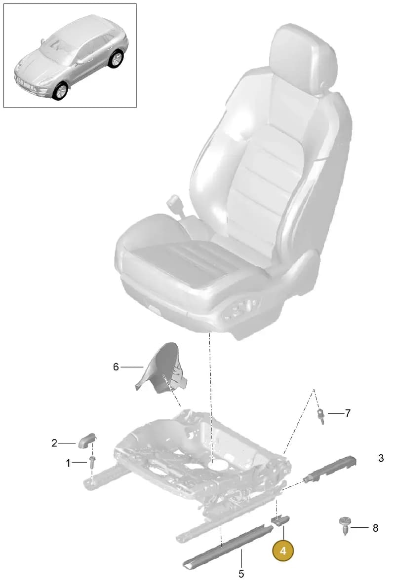 958521563008P0 — Porsche Macan GTS (2013-2018) diagram p44817000, position 4
