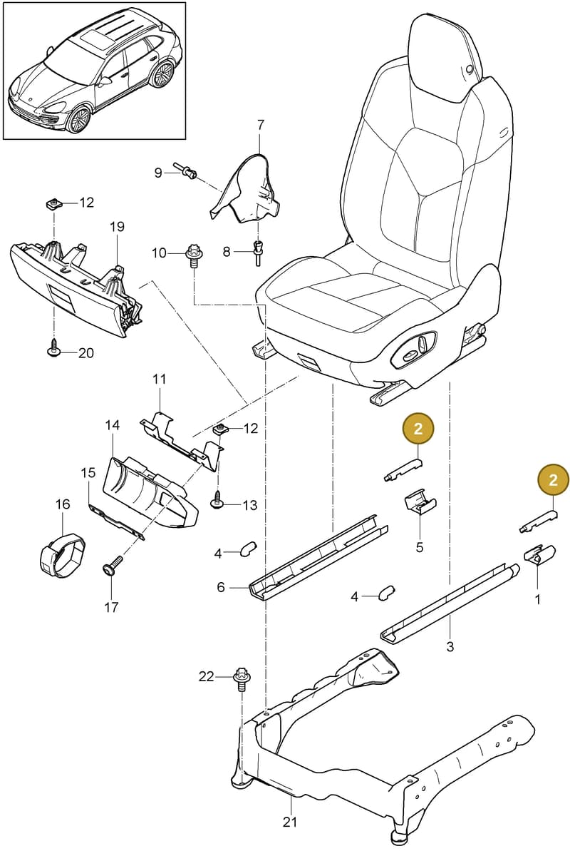 95852177400 — Porsche Cayenne (2010-2018) diagram p37817000, position 2