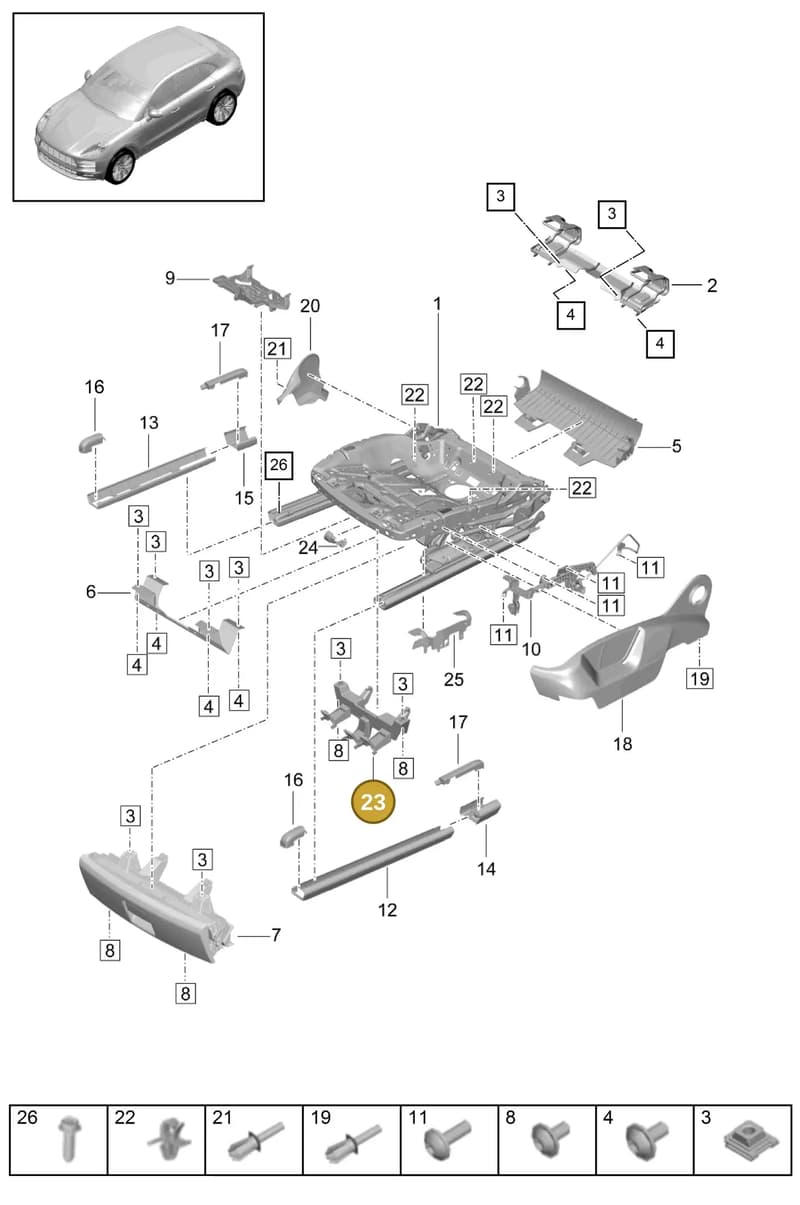 95852177500 — Porsche Macan (2018-2022) diagram p52817110, position 23