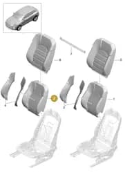 95852178801 Porsche Foam Part