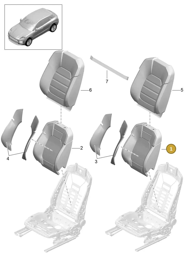 95852179102 — Porsche Macan (2018-2022) diagram p52817320, position 1