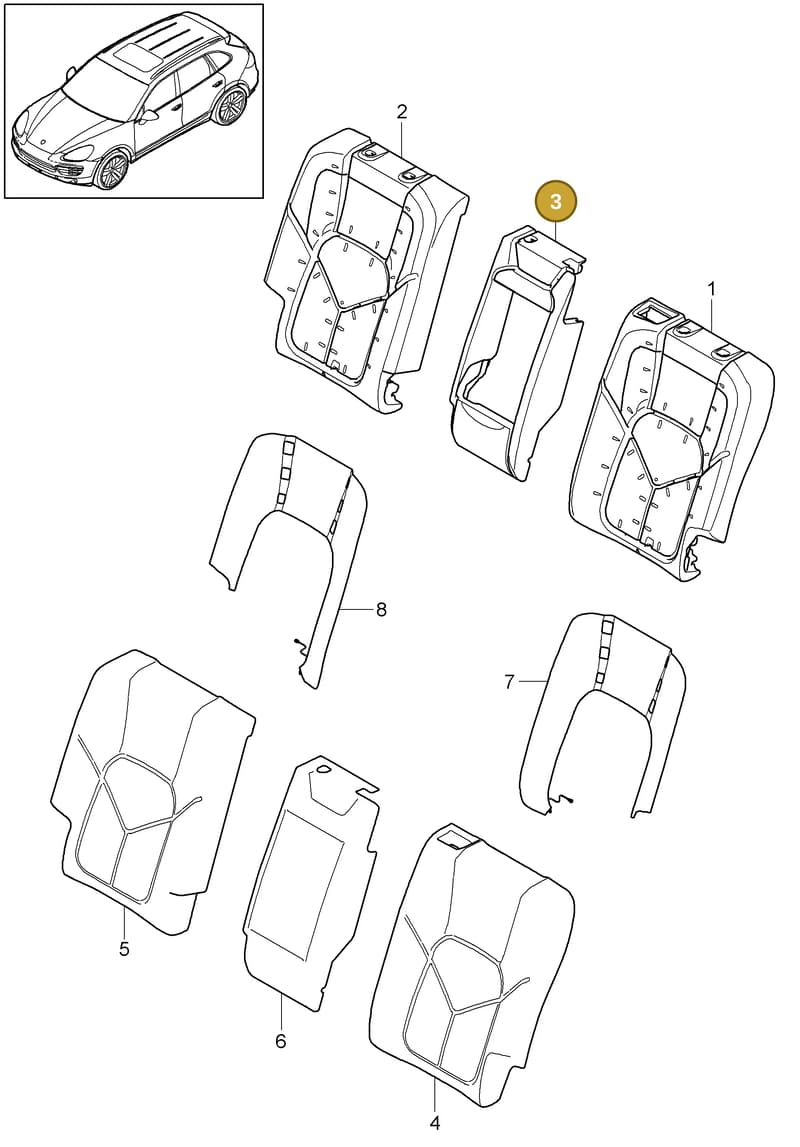 95852277700 — Porsche Cayenne (2010-2018) diagram p37817050, position 3