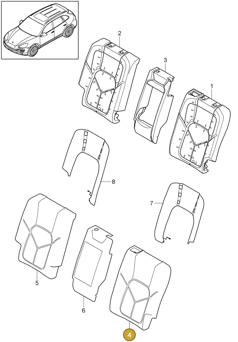 95852280520HAA — Porsche Cayenne (2010-2018) diagram p37817050, position 4