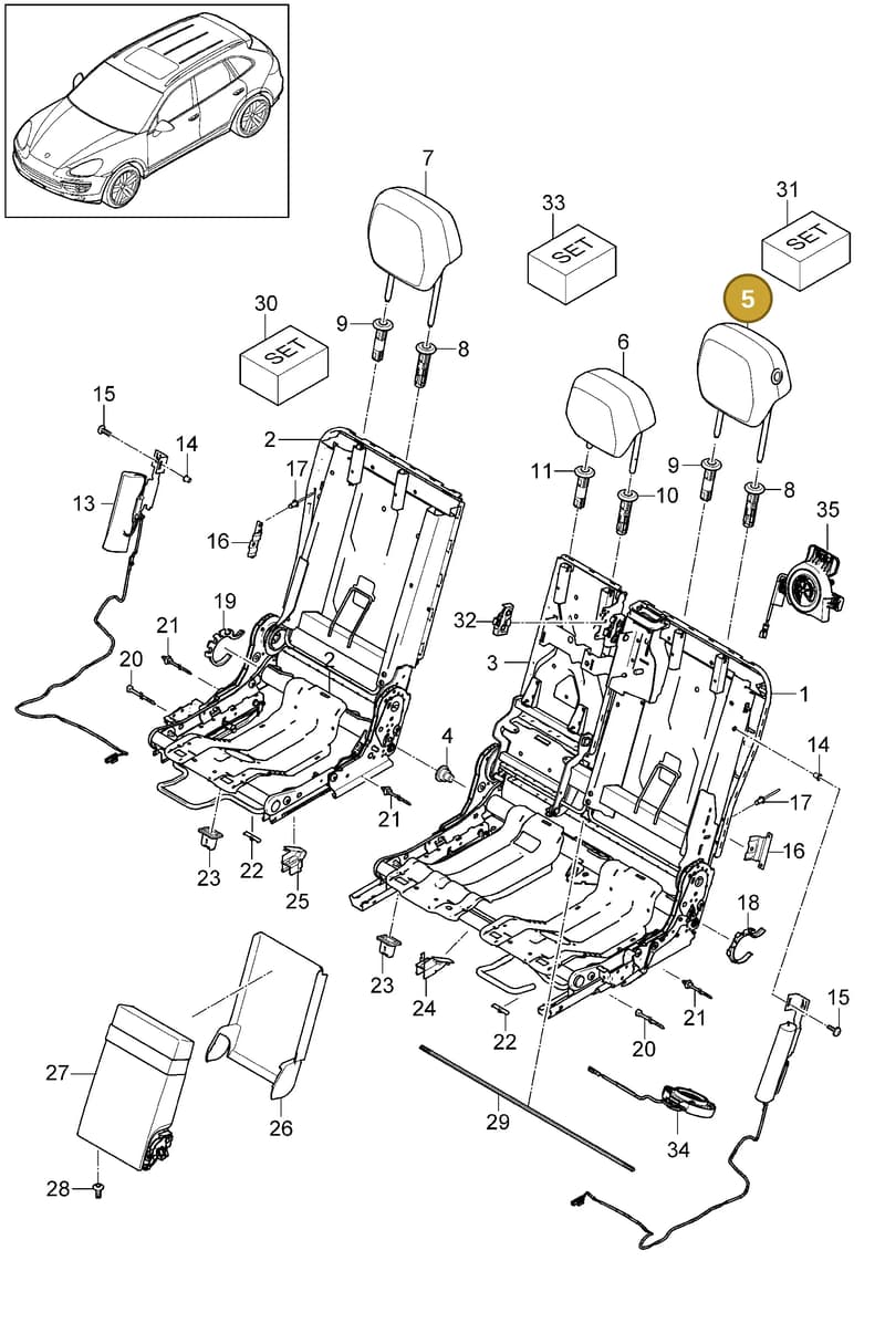 958522811027EG — Porsche Cayenne (2010-2018) diagram p37817060, position 5