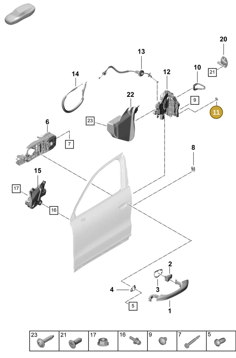 95853111100 — Porsche Cayenne Coupe (2023-2023) diagram p60804200, position 11