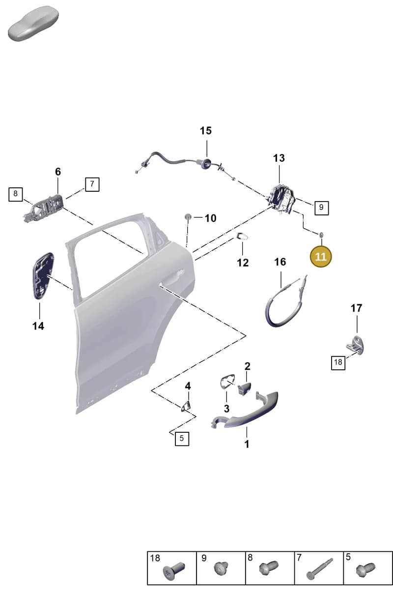 95853111100 — Porsche Cayenne Coupe (2023-2023) diagram p60804275, position 11
