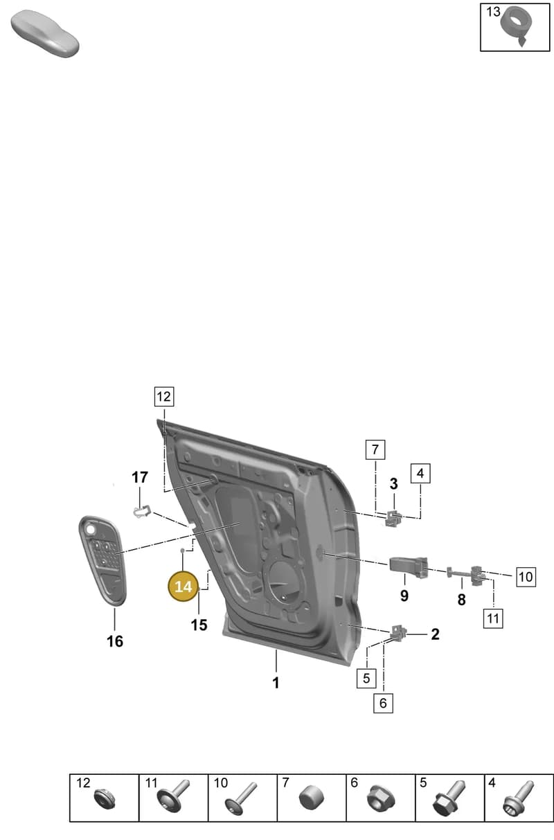95853111100 — Porsche Macan (2024-2024) diagram p61804050, position 14