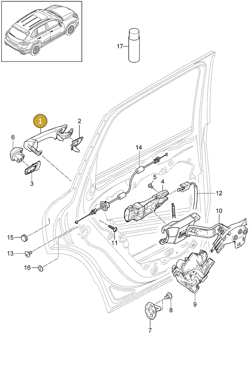 95853120500G2X — Porsche Cayenne (2010-2018) diagram p37804020, position 1