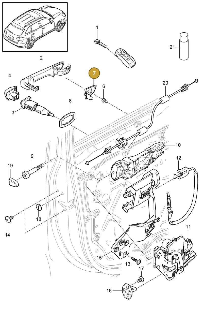 95853120900 — Porsche Cayenne (2010-2018) diagram p37804010, position 7