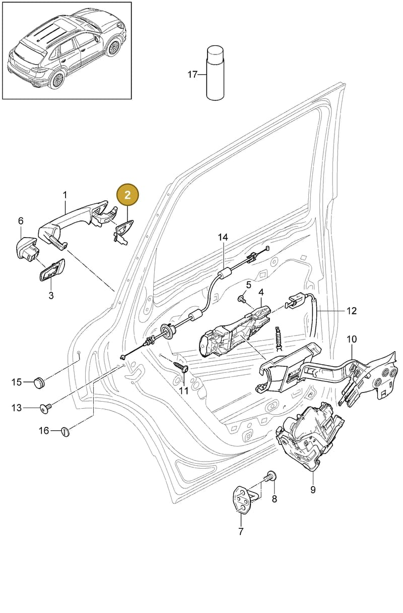 95853121000 — Porsche Cayenne (2010-2018) diagram p37804020, position 2