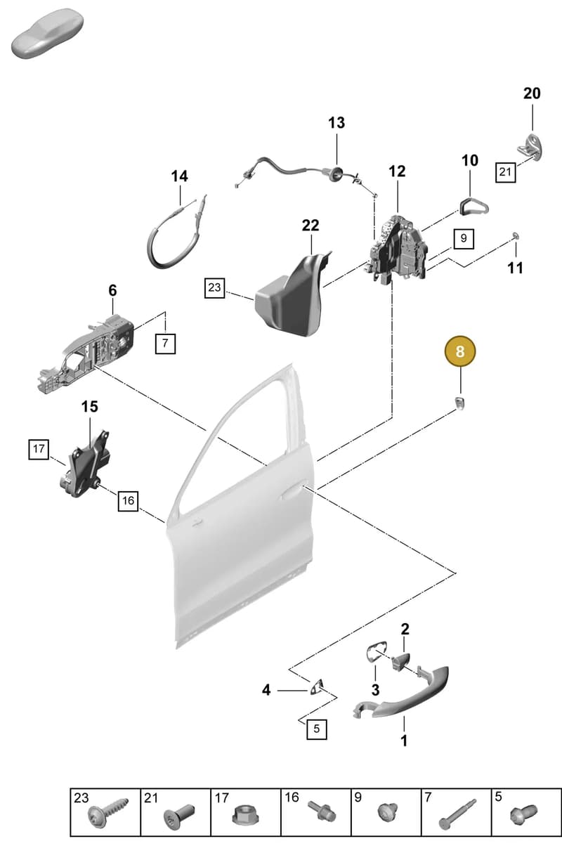 958531211009B9 — Porsche Cayenne Hybrid Coupe (2023-) diagram p60804200, position 8