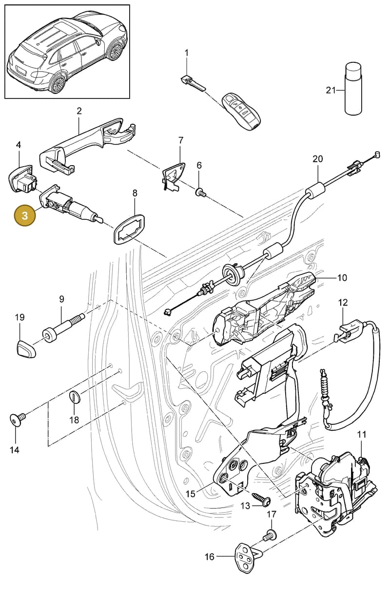 95853137520 — Porsche Cayenne (2010-2018) diagram p37804010, position 3