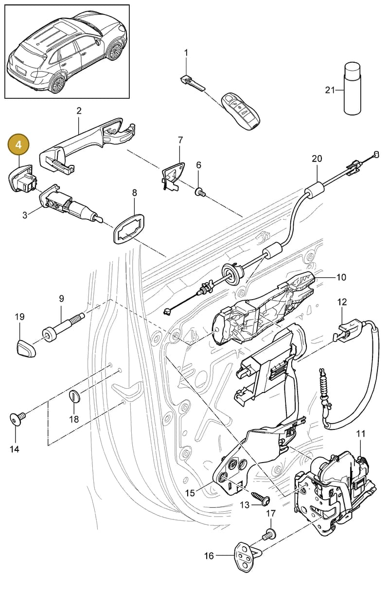 95853187900G2X — Porsche Cayenne (2010-2018) diagram p37804010, position 4