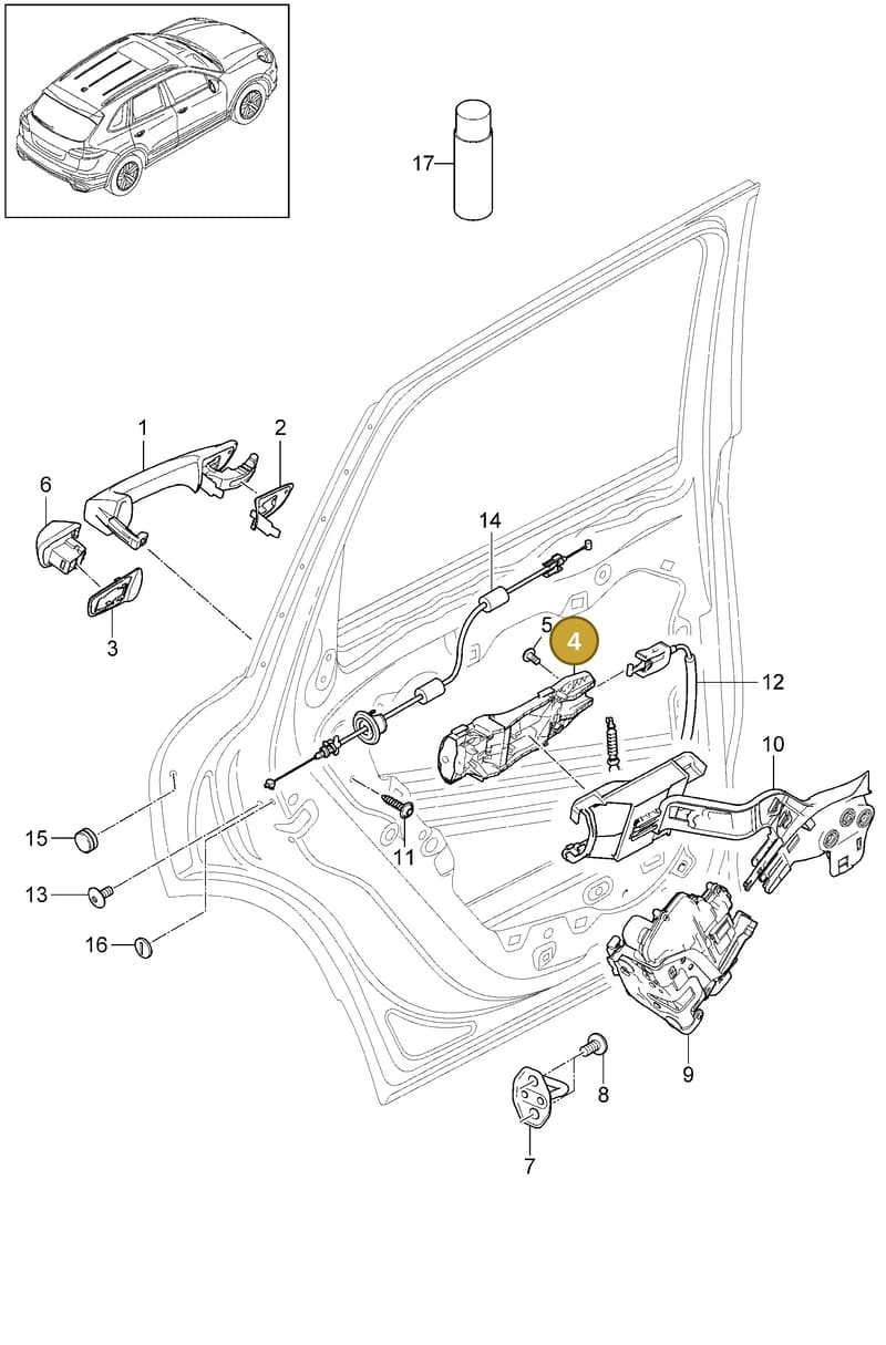 95853288502 — Porsche Cayenne (2010-2018) diagram p37804020, position 4