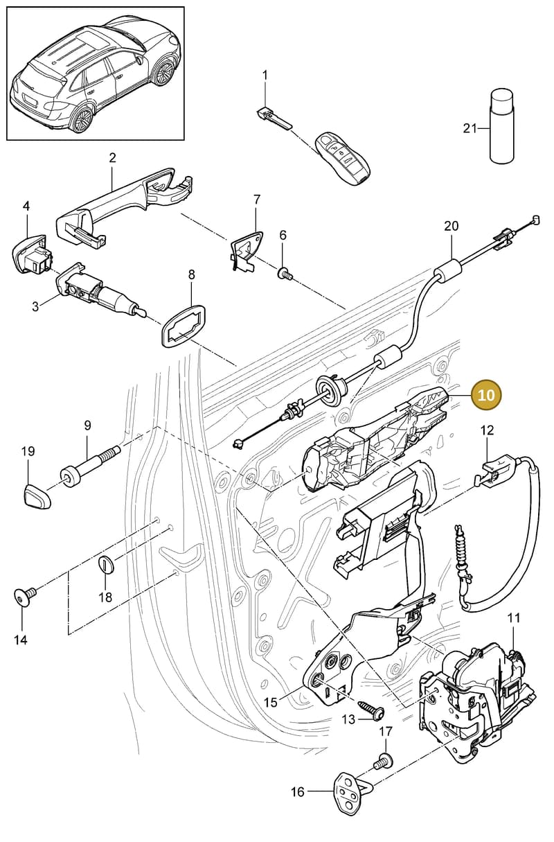 95853288502 — Porsche Cayenne (2010-2018) diagram p37804010, position 10