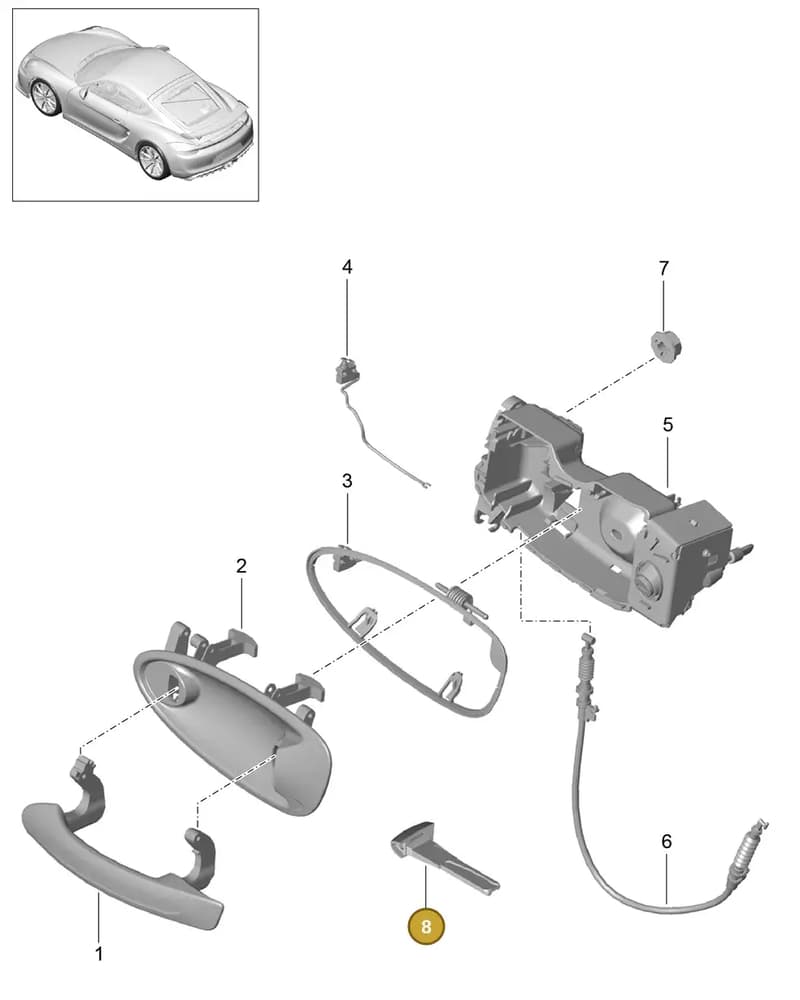 95853891600 — Porsche Cayman GT4 (2015-2016) diagram p45804020, position 8