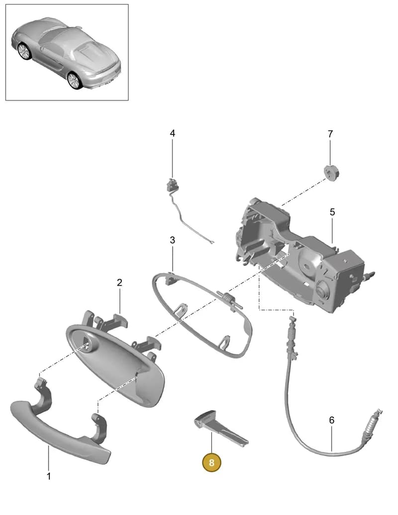 95853891600 — Porsche Boxster Spyder (2015-2016) diagram p46804020, position 8