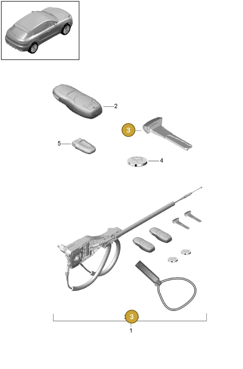 95853891600 — Porsche Macan (2018-2022) diagram p52898000, position 3