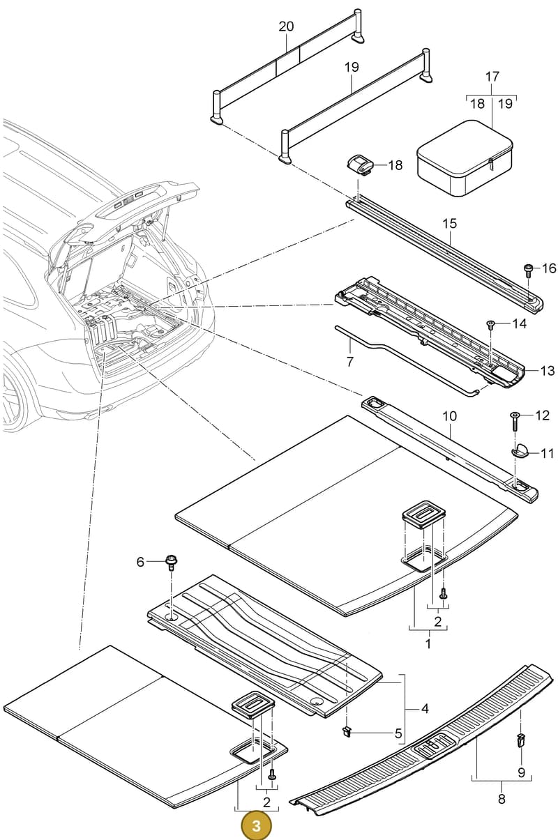 95855125200 — Porsche Cayenne (2010-2018) diagram p37807050, position 3