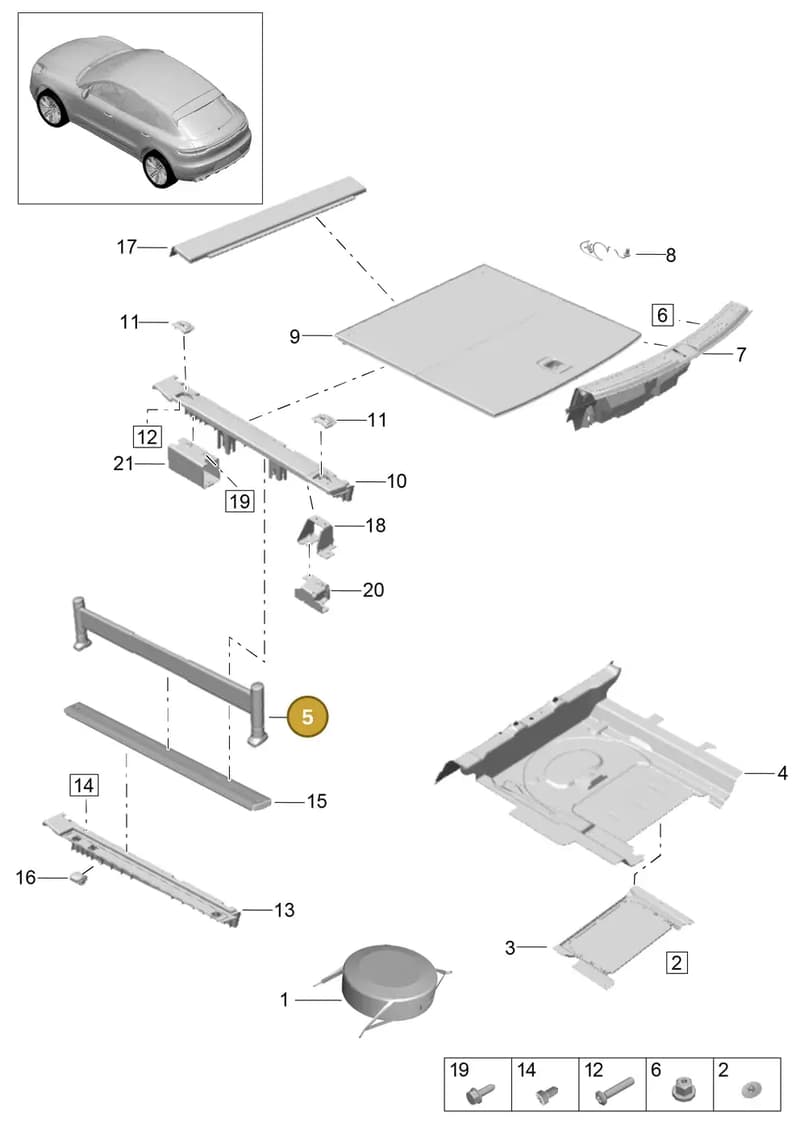 95855137810 — Porsche Macan (2018-2022) diagram p52807050, position 5