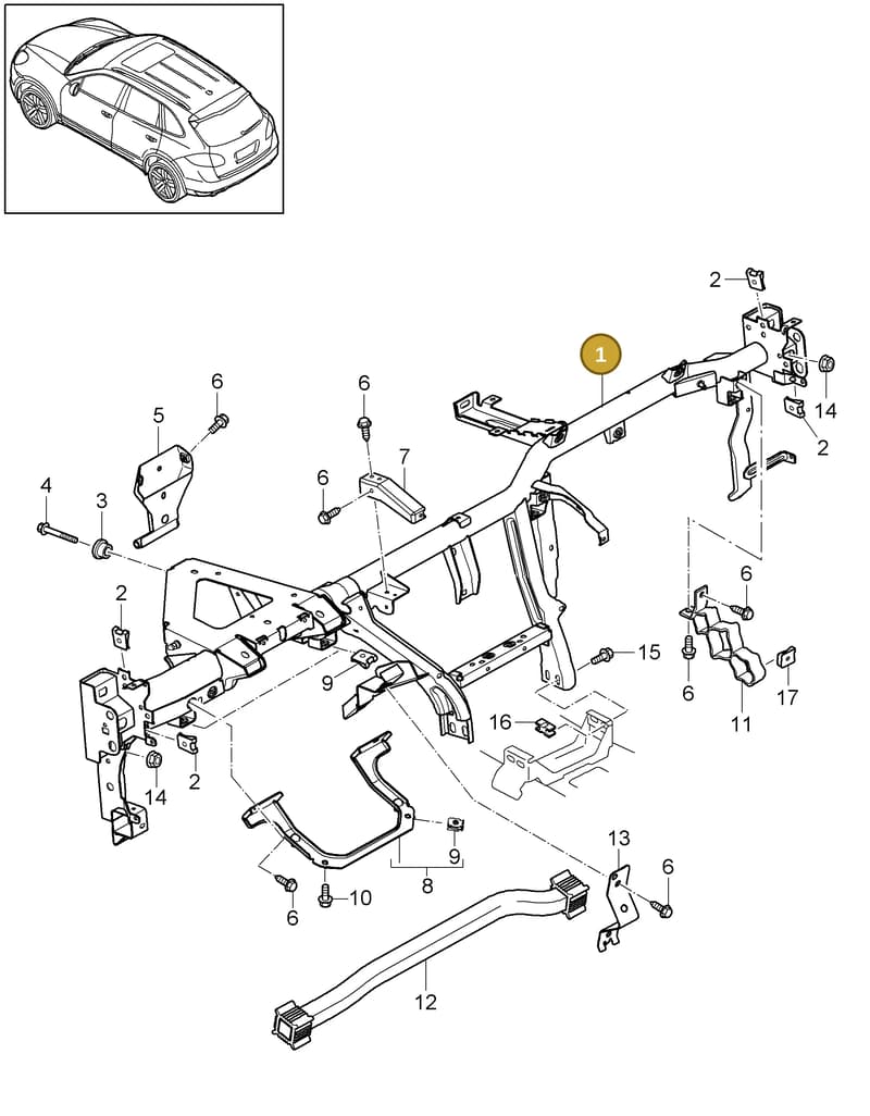 95855200313OA1 — Porsche Cayenne (2010-2018) diagram p37809000, position 1