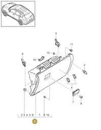 95855209515OB8 Porsche Glove Box (Cohiba Brown OB8)