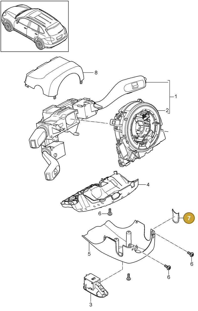 95855267500OL7 — Porsche Cayenne (2010-2018) diagram p37903010, position 7