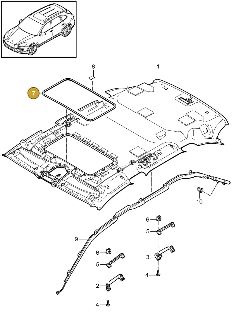 95855556200 — Porsche Cayenne (2010-2018) diagram p37807030, position 7