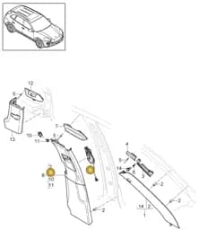 958555794006L0 Porsche Trim (Platinum Grey 6L0)