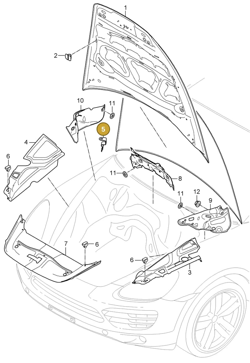 95855633500 — Porsche Cayenne (2010-2018) diagram p37807060, position 5