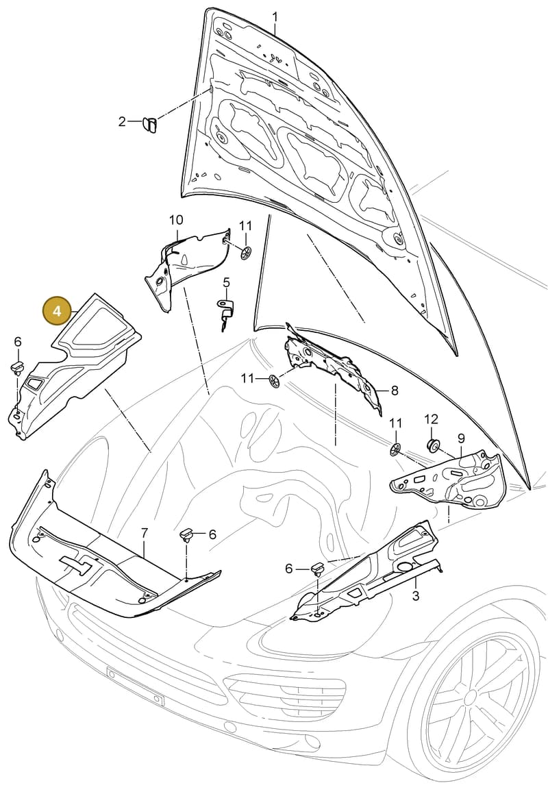 95855635400 — Porsche Cayenne (2010-2018) diagram p37807060, position 4
