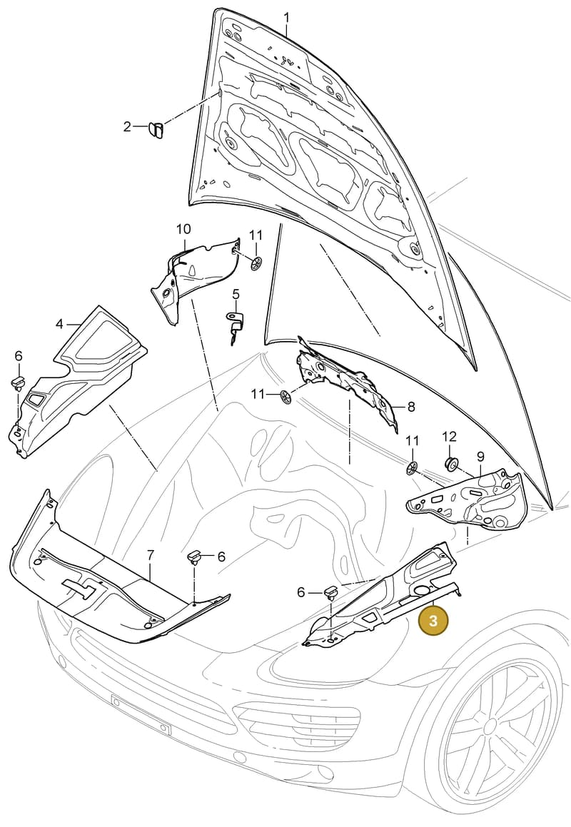 958556583229B9 — Porsche Cayenne (2010-2018) diagram p37807060, position 3