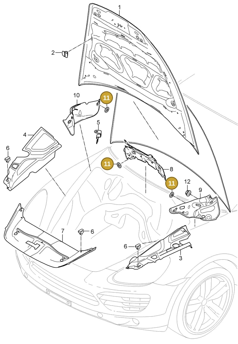 95855678500 — Porsche Cayenne (2010-2018) diagram p37807060, position 11