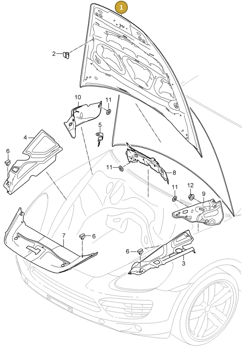 95855692300 — Porsche Cayenne (2010-2018) diagram p37807060, position 1