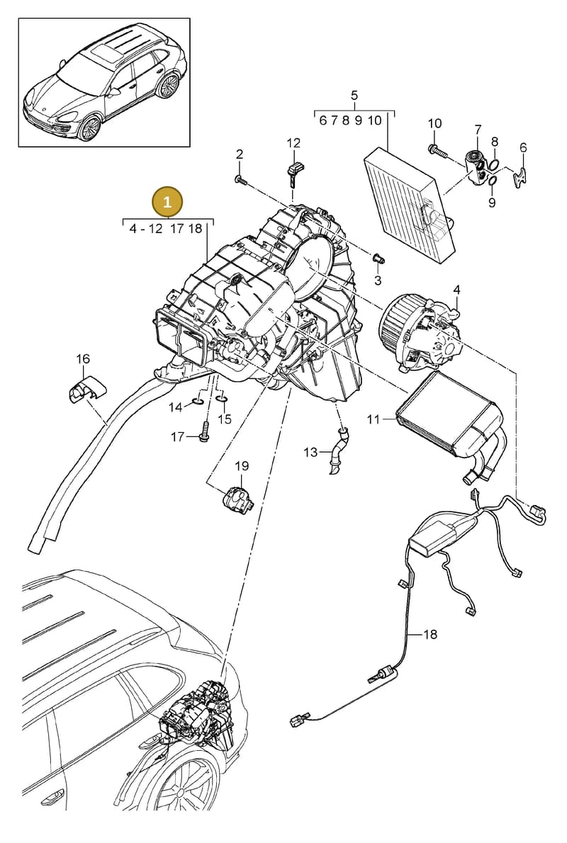 95857200304 — Porsche Cayenne (2010-2018) diagram p37813050, position 1