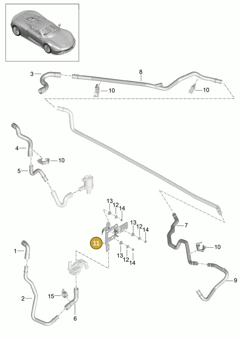 95857214800 — Porsche 918 Spyder (2014-2015) diagram p43813000, position 11