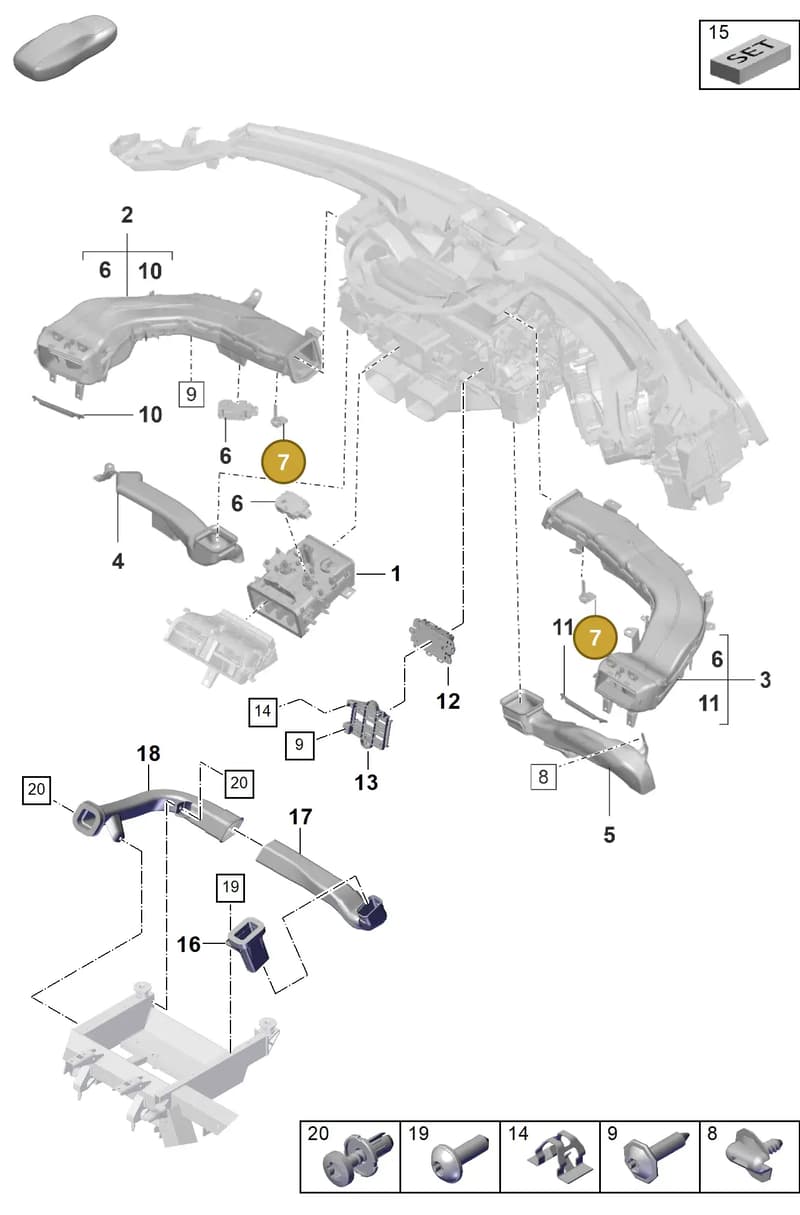 95857230400 — Porsche Taycan Sport Turismo (2023-2025) diagram p56813100, position 7