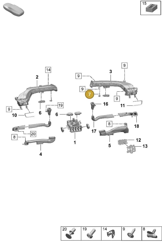 95857230400 — Porsche Taycan Sport Turismo (2023-2025) diagram p64813110, position 7
