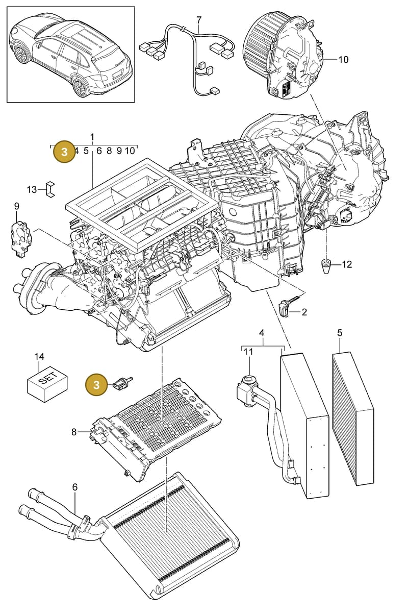 95857230410 — Porsche Cayenne (2010-2018) diagram p37813040, position 3